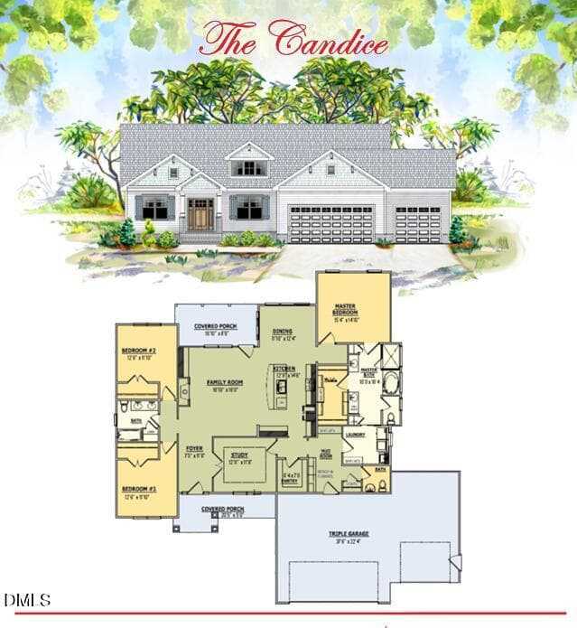 candace plan - 117 N Rabbit Run Drive, Smithfield, NC 27577