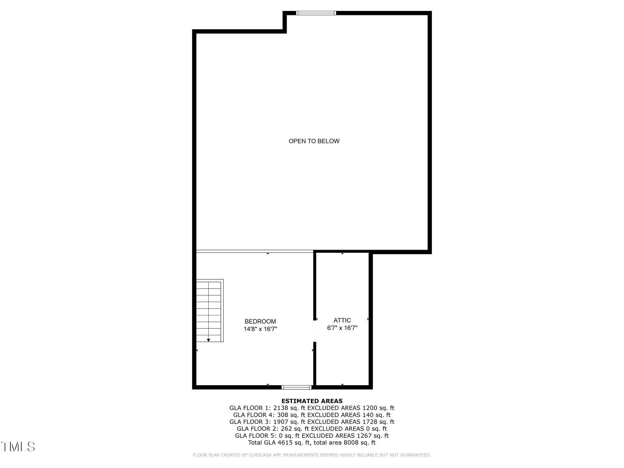 LOFT-FLOOR PLAN-MAIN HOUSE UPPER LEVEL - 343 Lakewood Pointe Drive, Roxboro, NC 27574