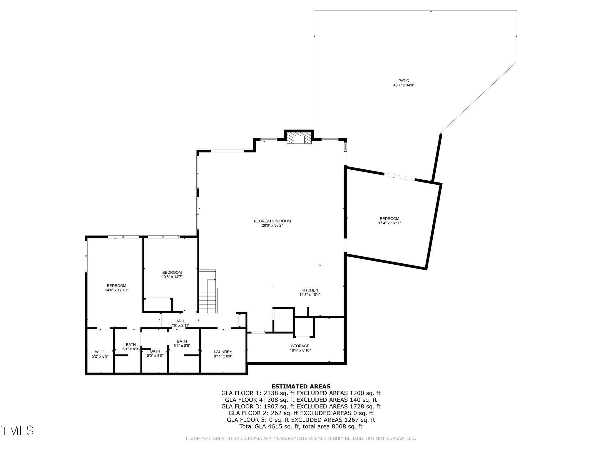 LOWER FLOOR PLAN - 343 Lakewood Pointe Drive, Roxboro, NC 27574