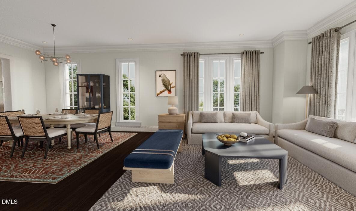 azalea-living-dining-4 - 1319 Chester Road, Raleigh, NC 27608, Raleigh