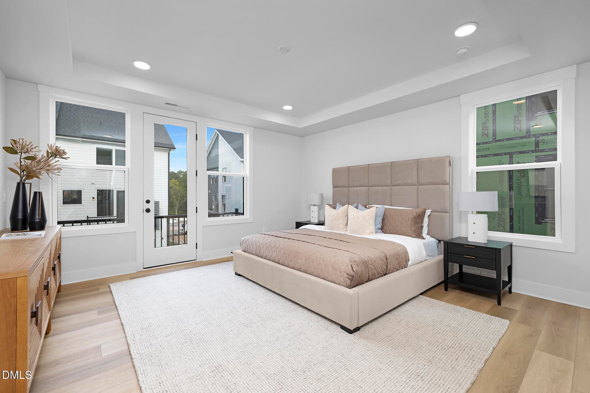 Primary Bedroom with Balcony - 709 Trailboard Road, Fuquay Varina, NC 27526