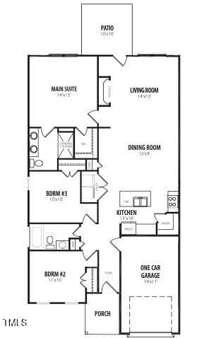 Floor Plan - 60 W Coulter Court, Selma, NC 27576