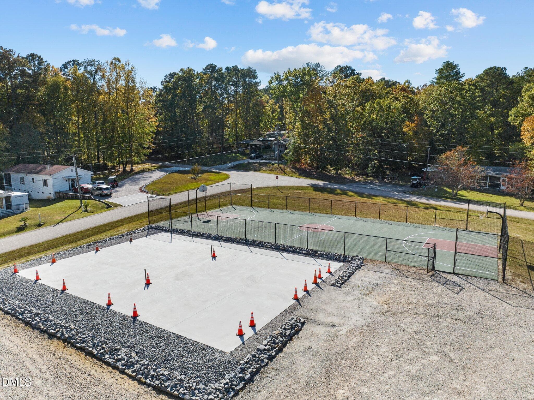 Basketball & Pickle Ball Court Side View - 1174 Sagamore Drive, Louisburg, NC 27549, Louisburg