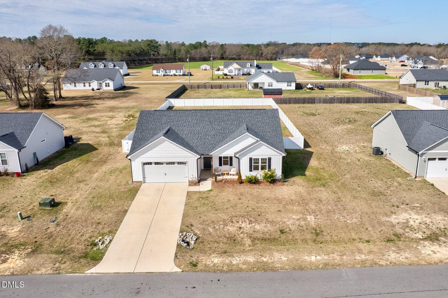 Aerial View - 9122 Byron Court, Bailey, NC 27807