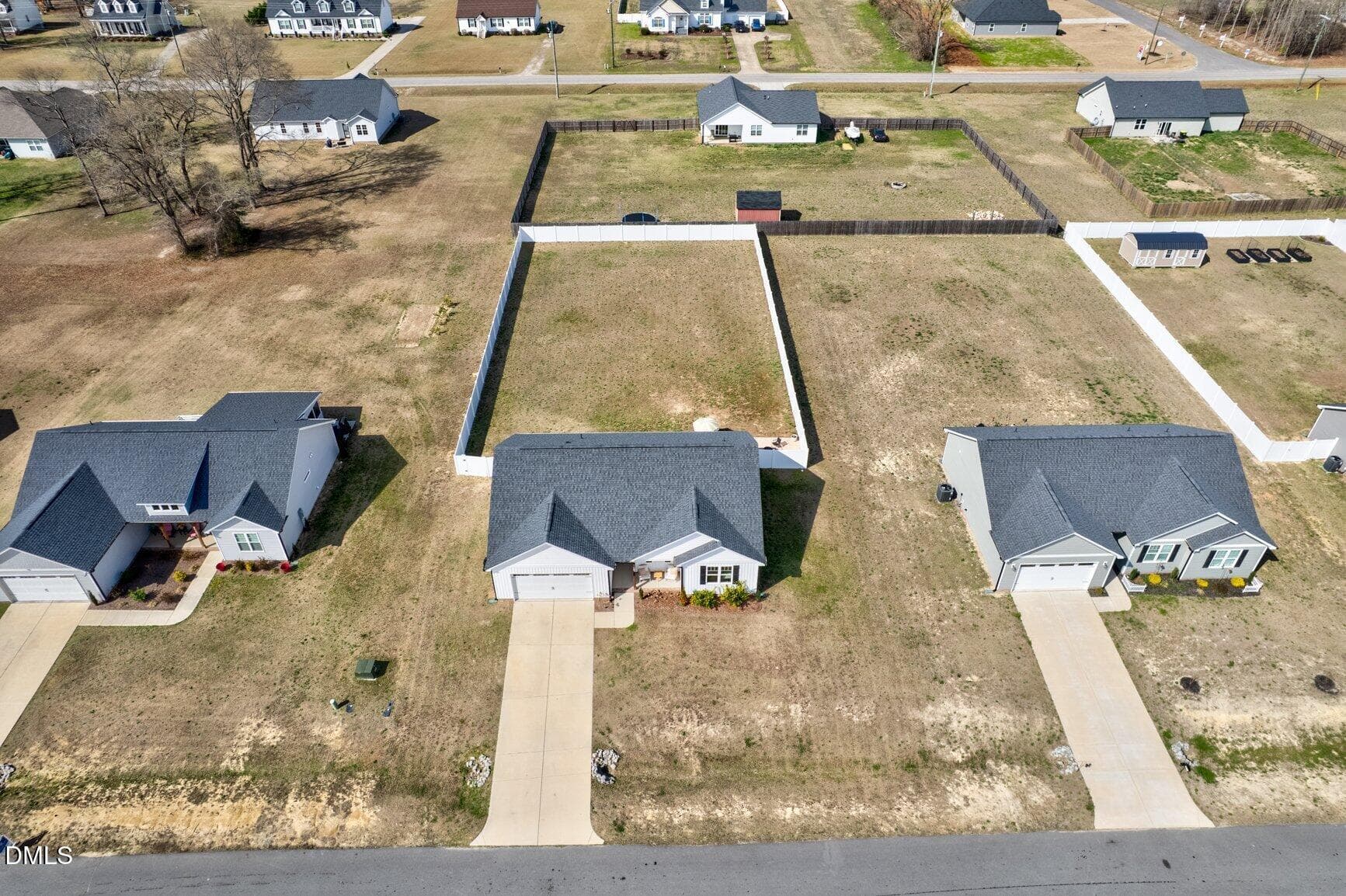 Aerial View - 9122 Byron Court, Bailey, NC 27807