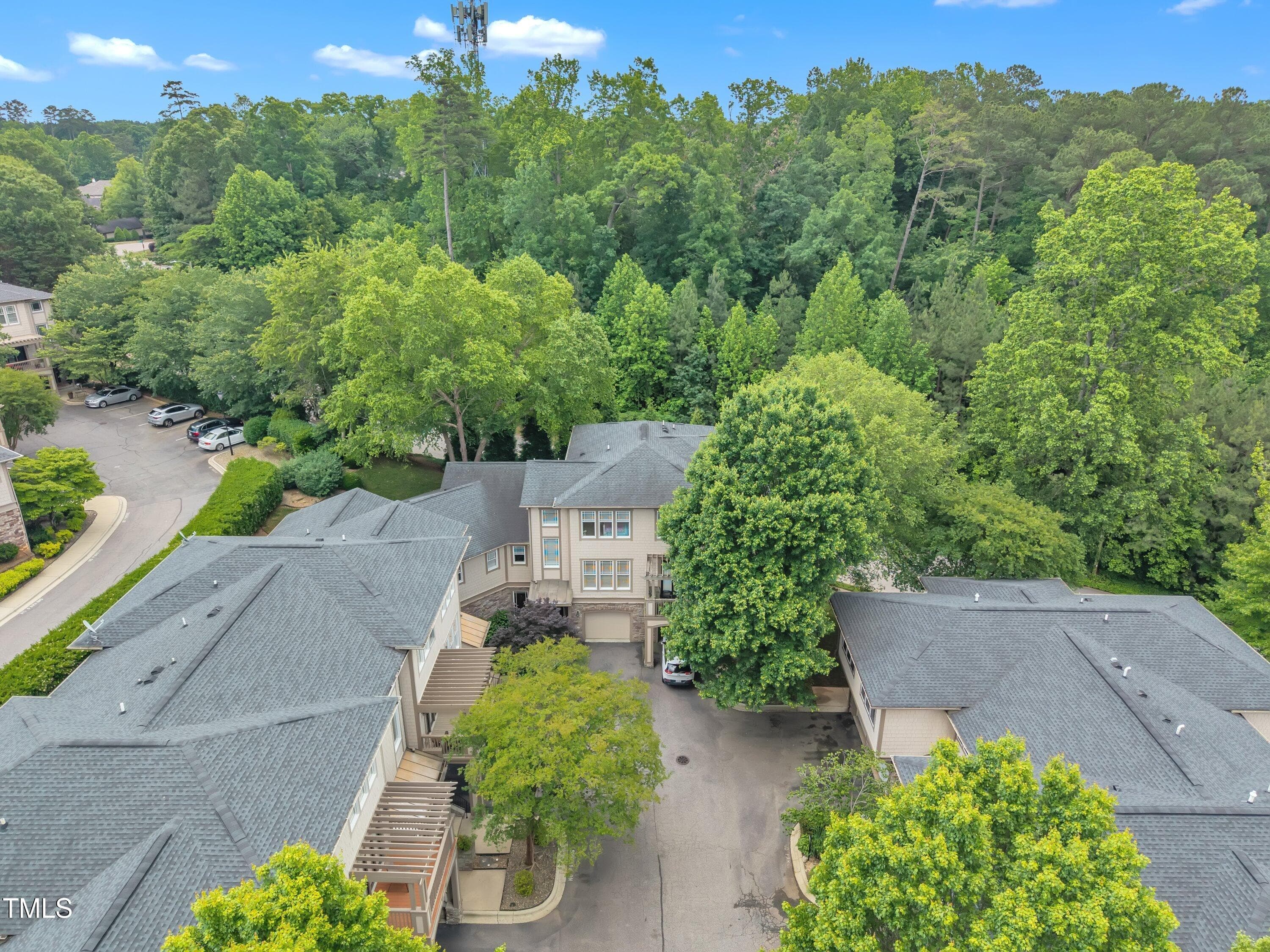 Drone View of Front - 4802 Glenmist Court, Raleigh, NC 27612, Raleigh