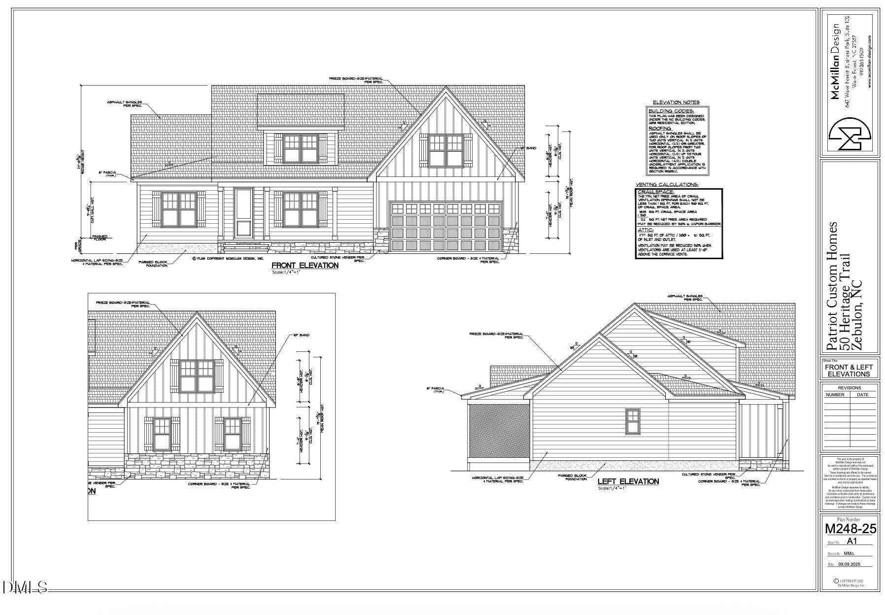 Front Elevation - 50 Heritage Trail, Zebulon, NC 27597