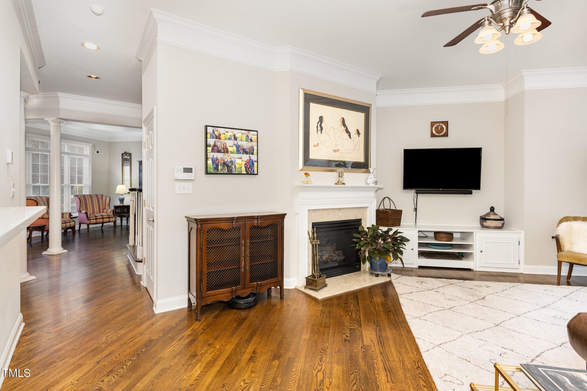 Family Room with Gas Log Fireplace - 2306 Carriage Oaks Drive, Raleigh, NC 27614, Raleigh