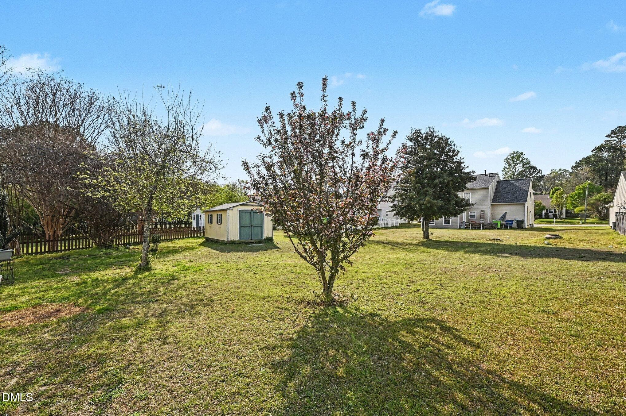 Fruit Trees and storage shed in backyard - 5115 Cardinal Grove Boulevard, Raleigh, NC 27616, Raleigh