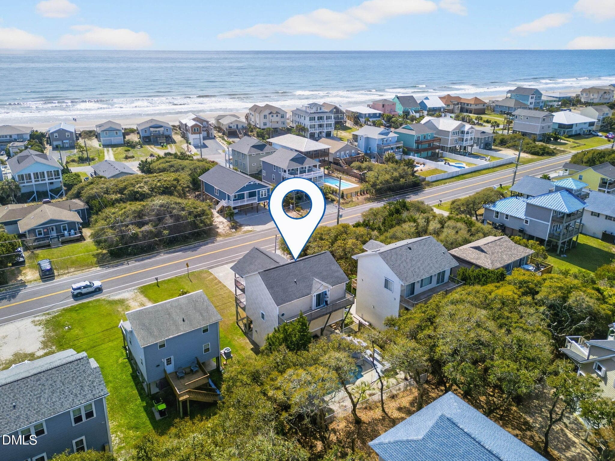 Ocean View Aerial - 1125 S Topsail Drive, Surf City, NC 28445