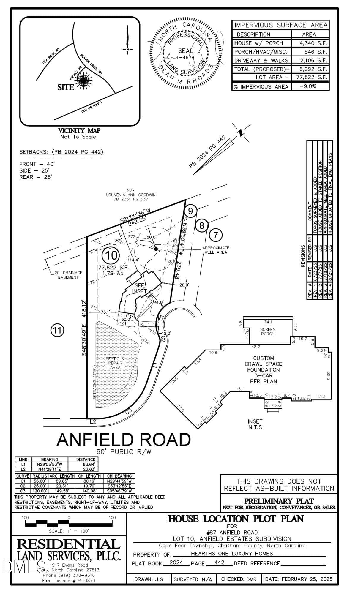 Anfild 10 site map - 87 Anfield Road, New Hill, NC 27562