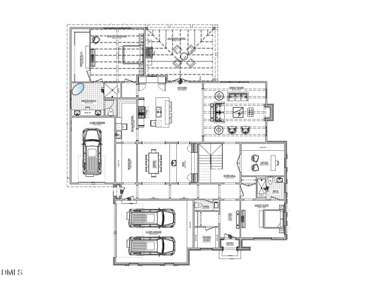 First Floor Plan - 4312 Lambeth Drive, Raleigh, NC 27609, Raleigh