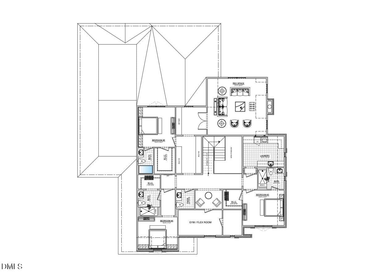 Second Floor Plan - 4312 Lambeth Drive, Raleigh, NC 27609, Raleigh