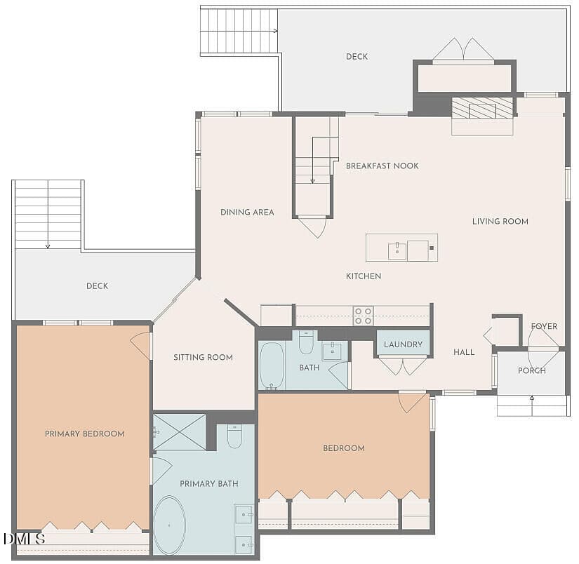 First Floor plan - 702 Hillandale Lane, Garner, NC 27529