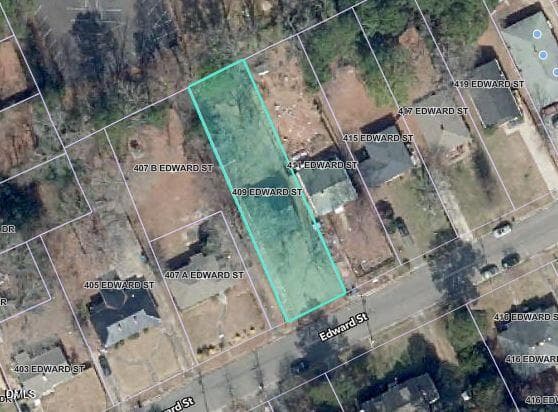 Aerial of the .23 Acre Lot - 409 Edward Street, Durham, NC 27701, Durham