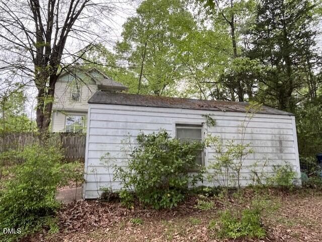 The side of the Shed with Neighbor Backy - 409 Edward Street, Durham, NC 27701, Durham