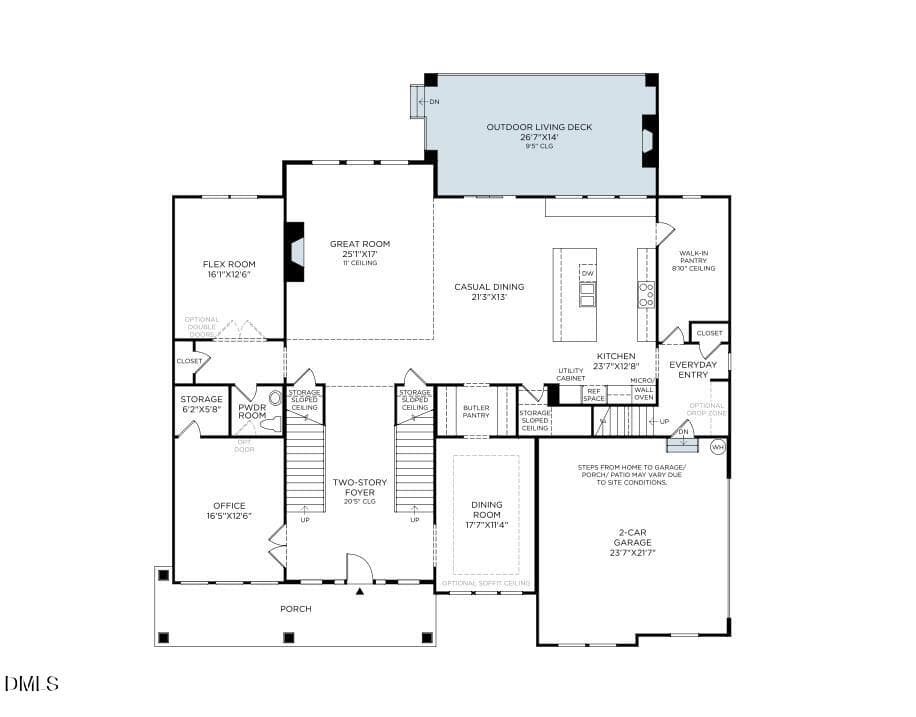 Floorplan - First Floor - 290 Twisted Oak Way, Chapel Hill, NC 27517, Chapel Hill
