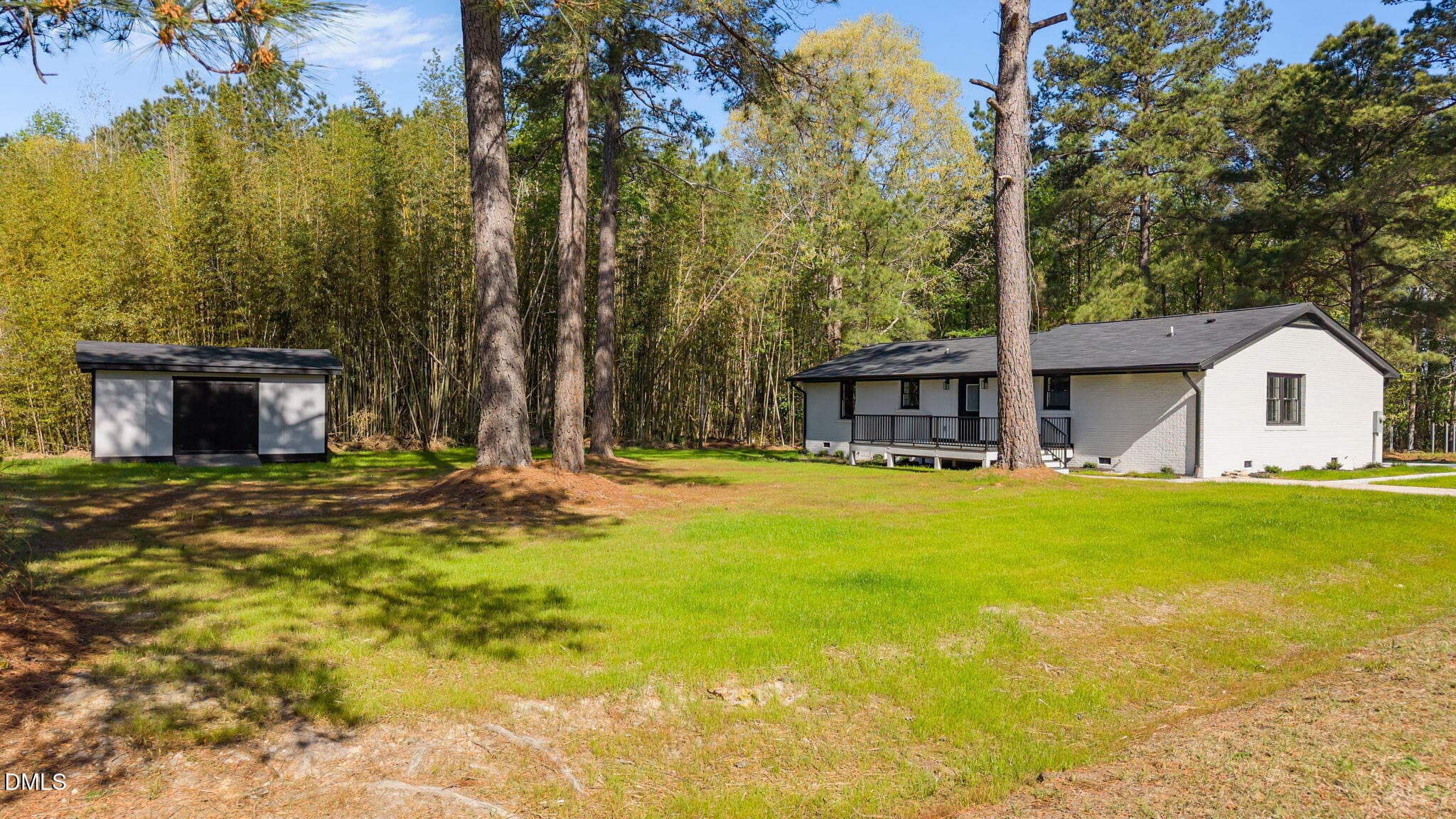Backyard + newly built shed - 28 Elaine Drive, Rocky Mount, NC 27801