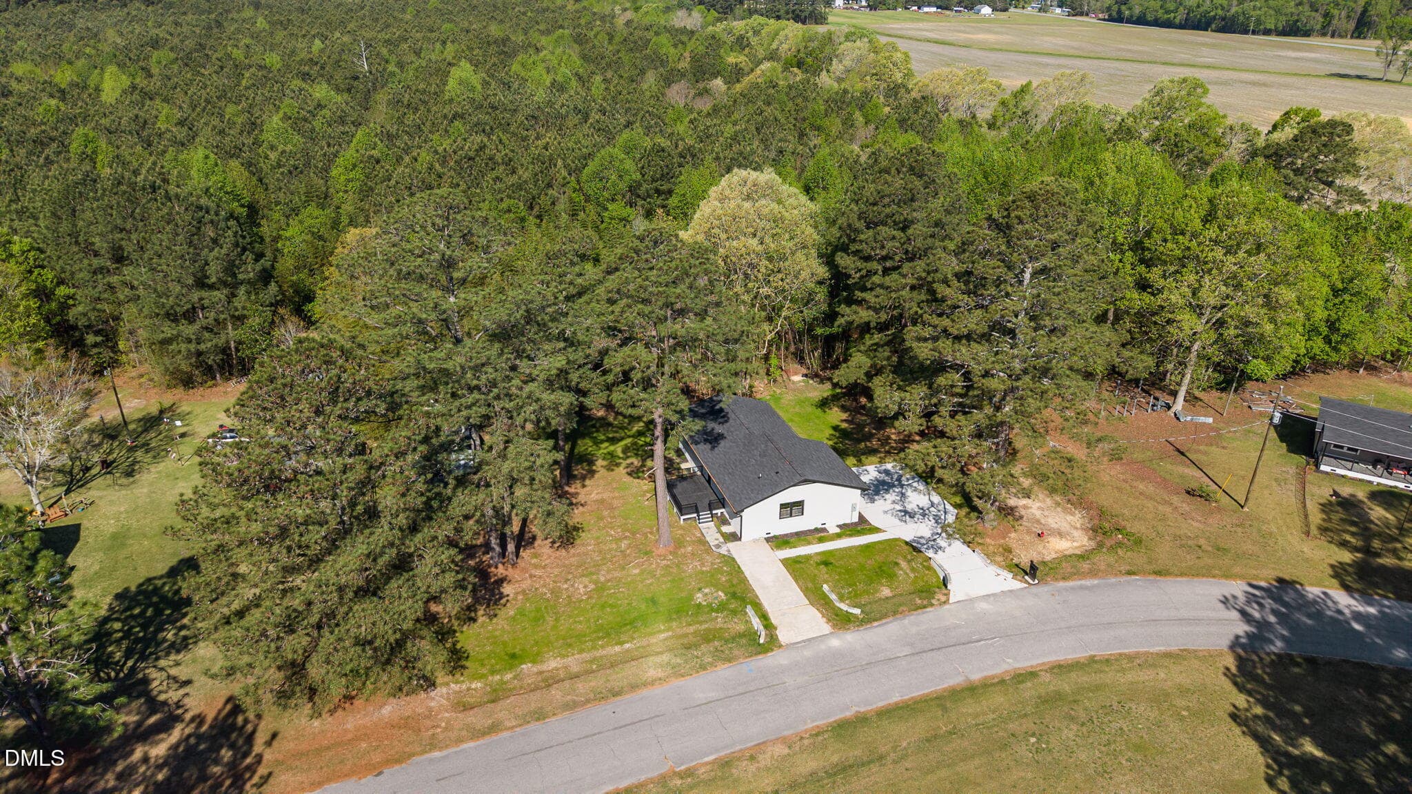Aerial - double driveway - 28 Elaine Drive, Rocky Mount, NC 27801