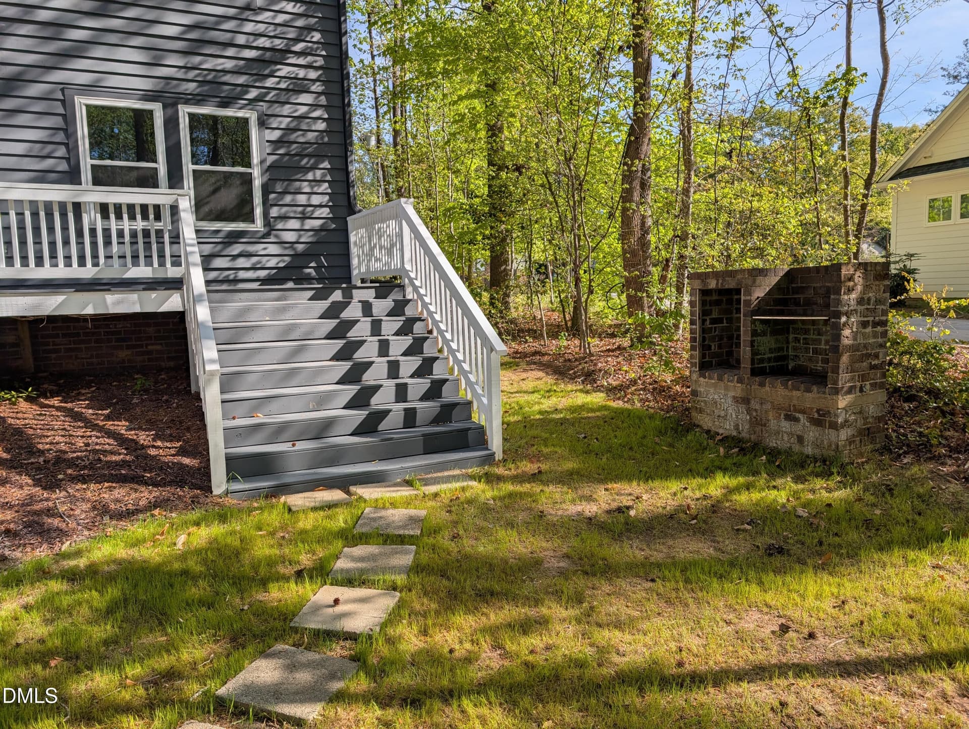 Back w brick BBQ - 702 Hillandale Lane, Garner, NC 27529