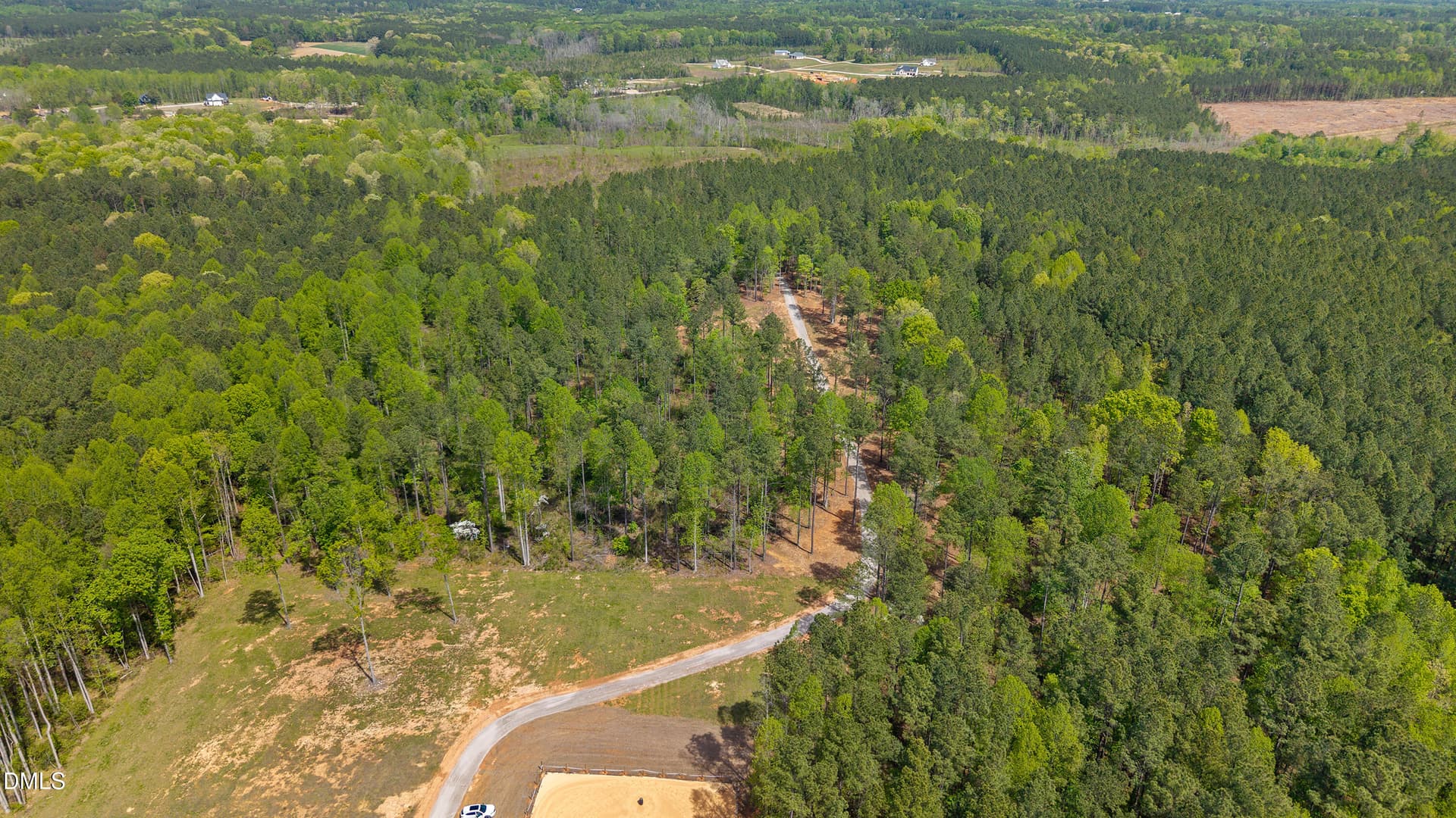 Aerial Showing Easement - Lot 1 Social Plain Road, Middlesex, NC 27557