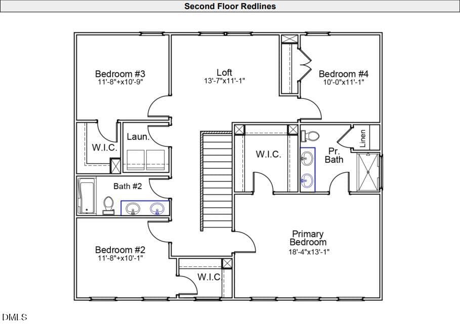 2nd floor plan llp11 - 221 Thomas Trail 11, Lillington, NC 27546