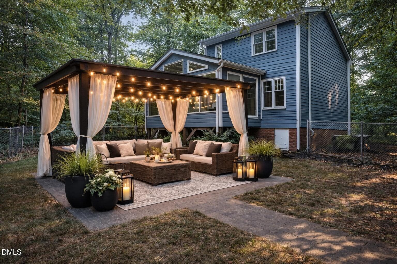 Back Yard Staged - 1408 Brigham Road, Chapel Hill, NC 27517, Chapel Hill