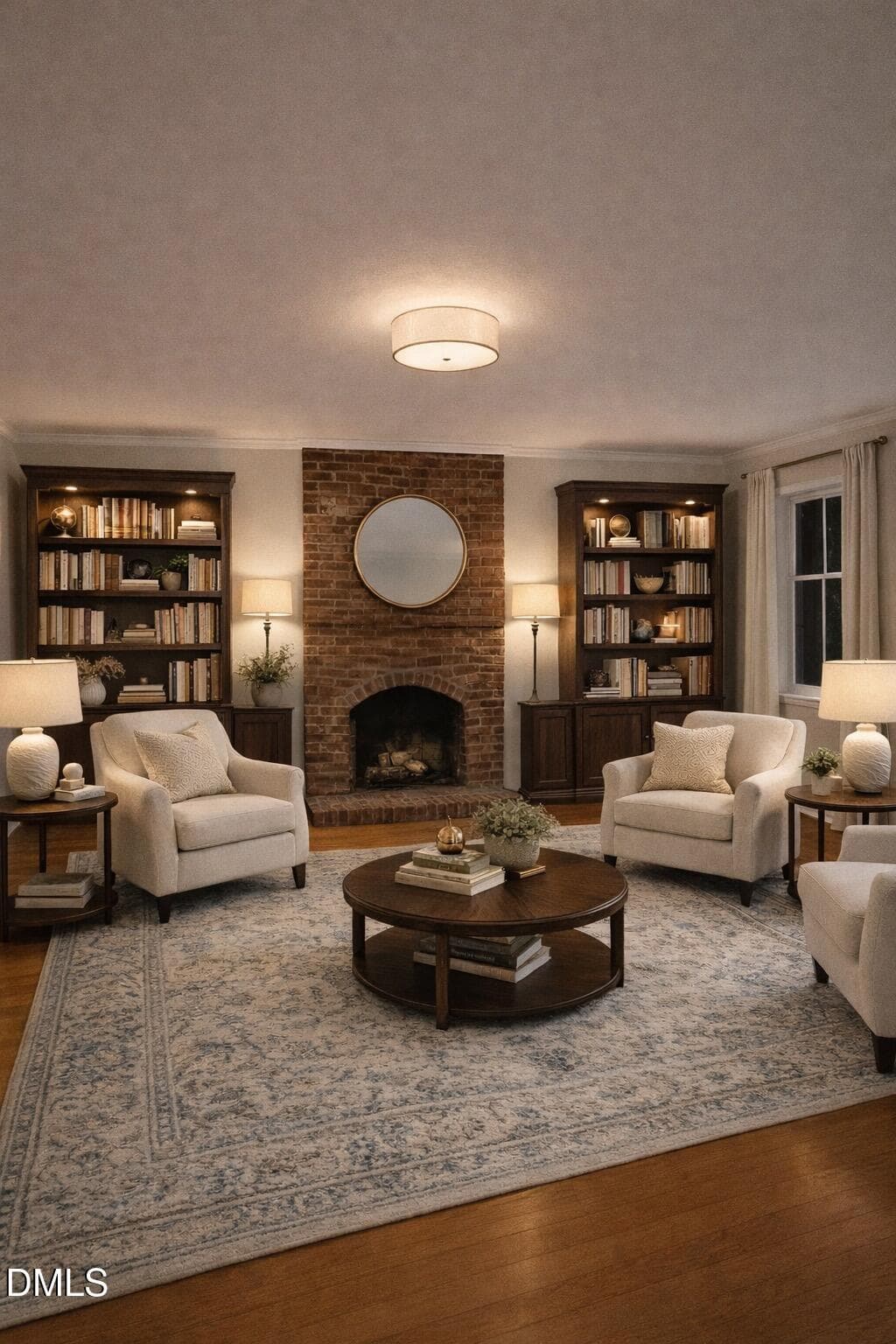 Living Room Staged - 1408 Brigham Road, Chapel Hill, NC 27517, Chapel Hill