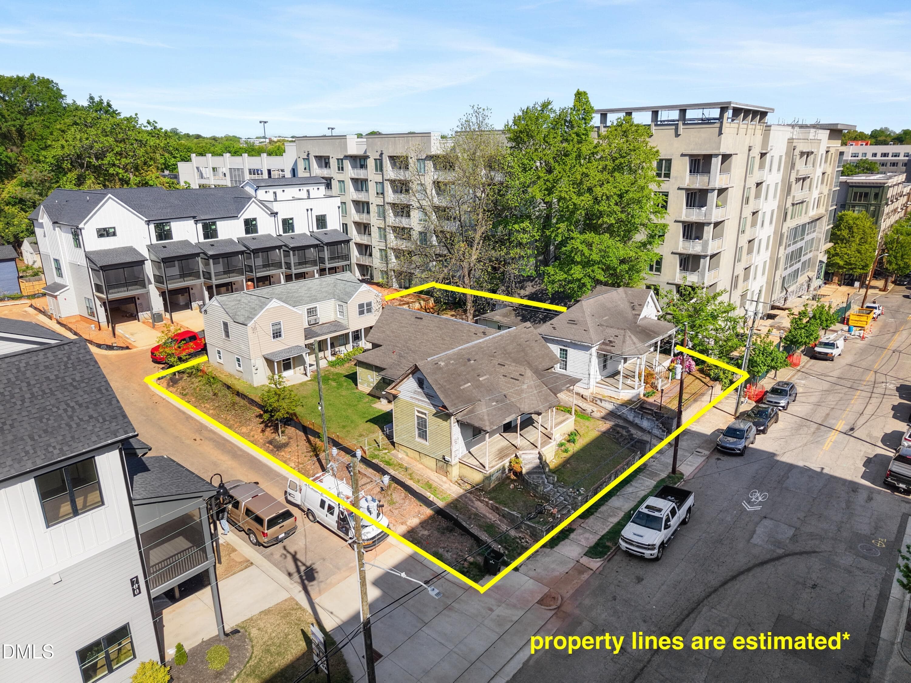 Estimated Property Lines - 407 & 411 N Boylan Avenue, Raleigh, NC 27603, Raleigh