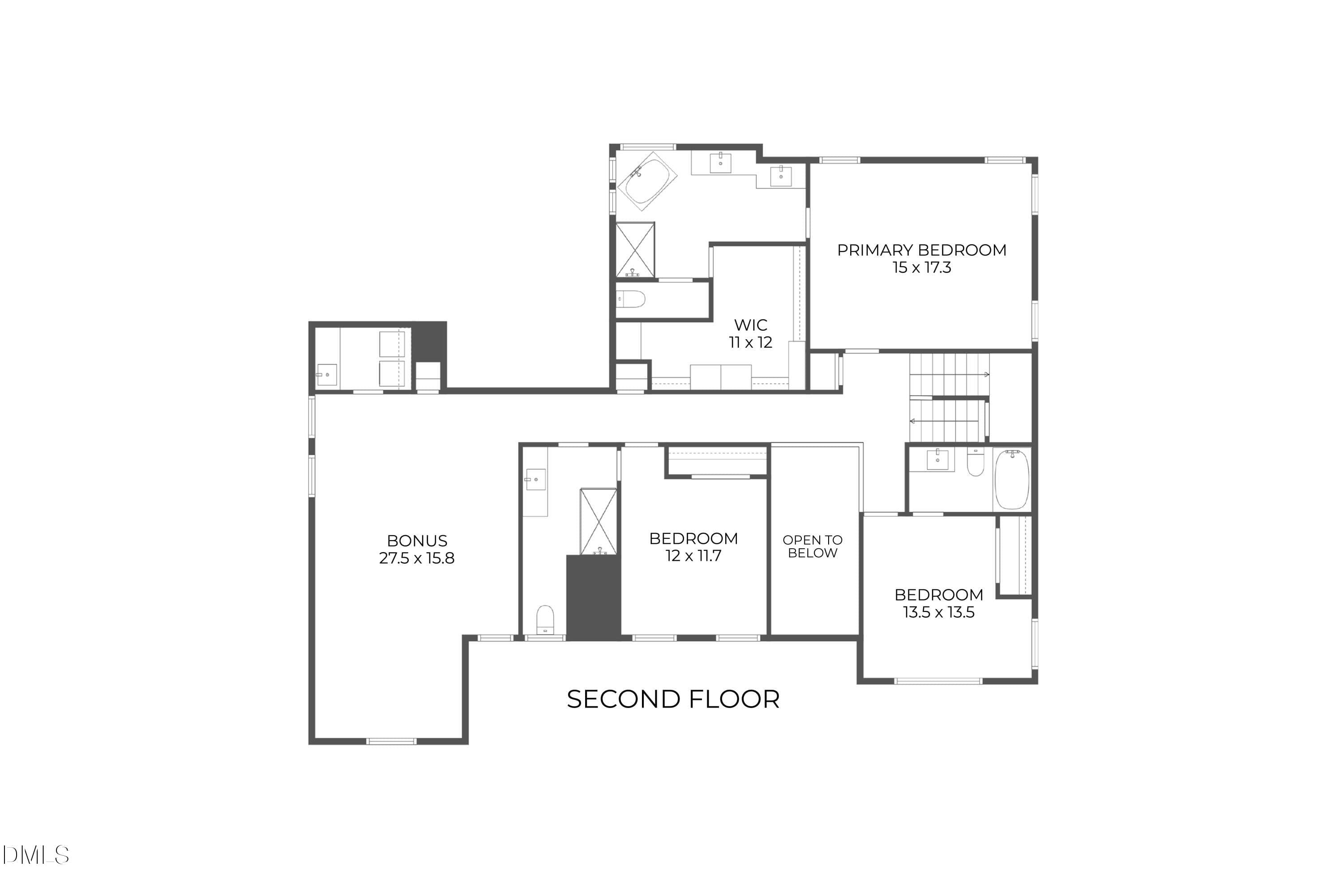Second Floor_105HCR - 105 Hansen Creek Road, Chapel Hill, NC 27516, Chapel Hill