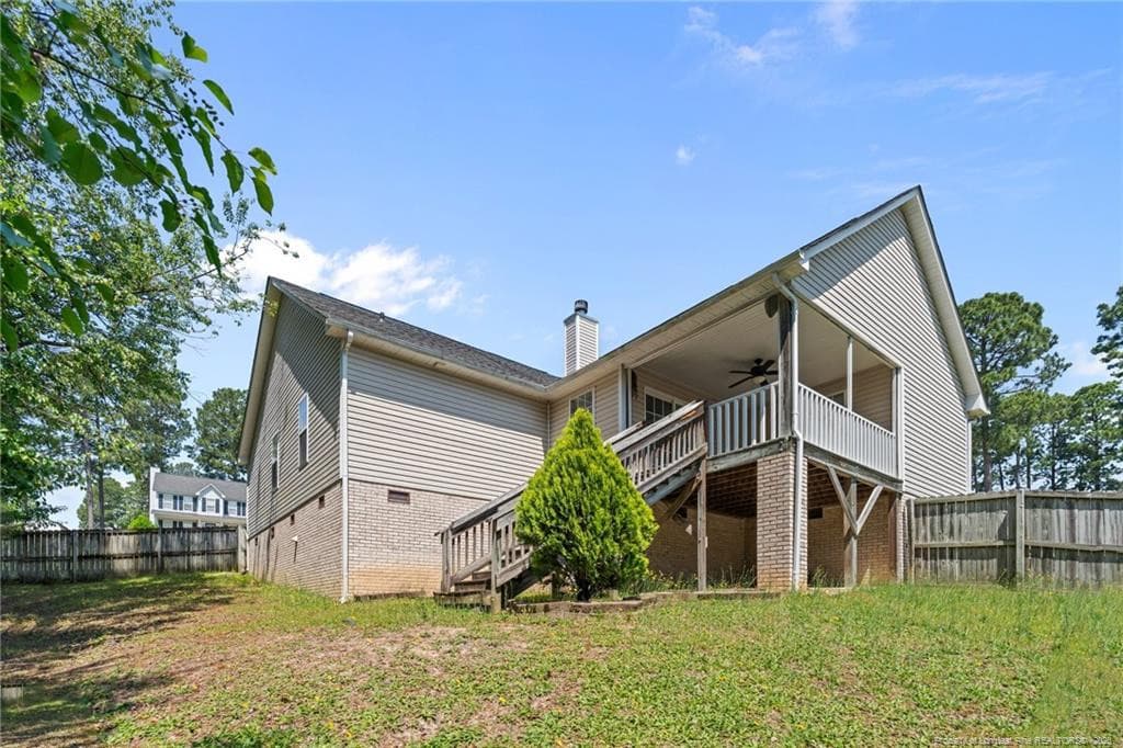 View Back Yard - 48 Arlington Drive, Cameron, NC 28326