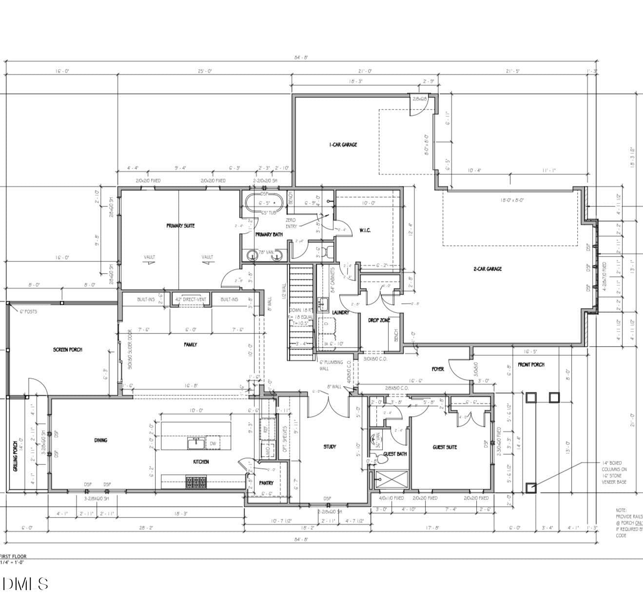 Main Floor plan - 154 Colonial Trail Court, Pittsboro, NC 27312