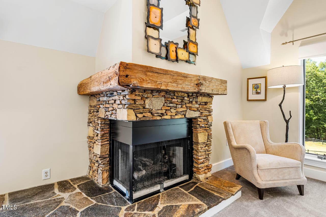 Fireplace in Primary Br - 1021 Parchemin Trail, Chapel Hill, NC 27516