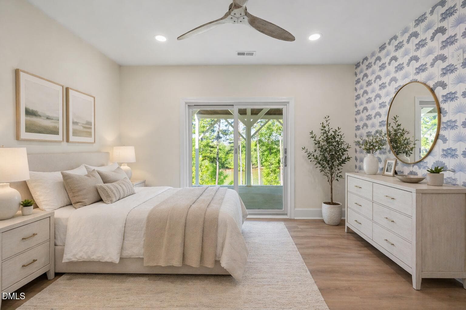 staged bedroom downstairs - 312 Victor Williford Road, Roxboro, NC 27574