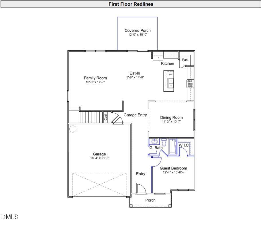 1st floor plan llp50 - 304 Thomas Trail 50, Lillington, NC 27546