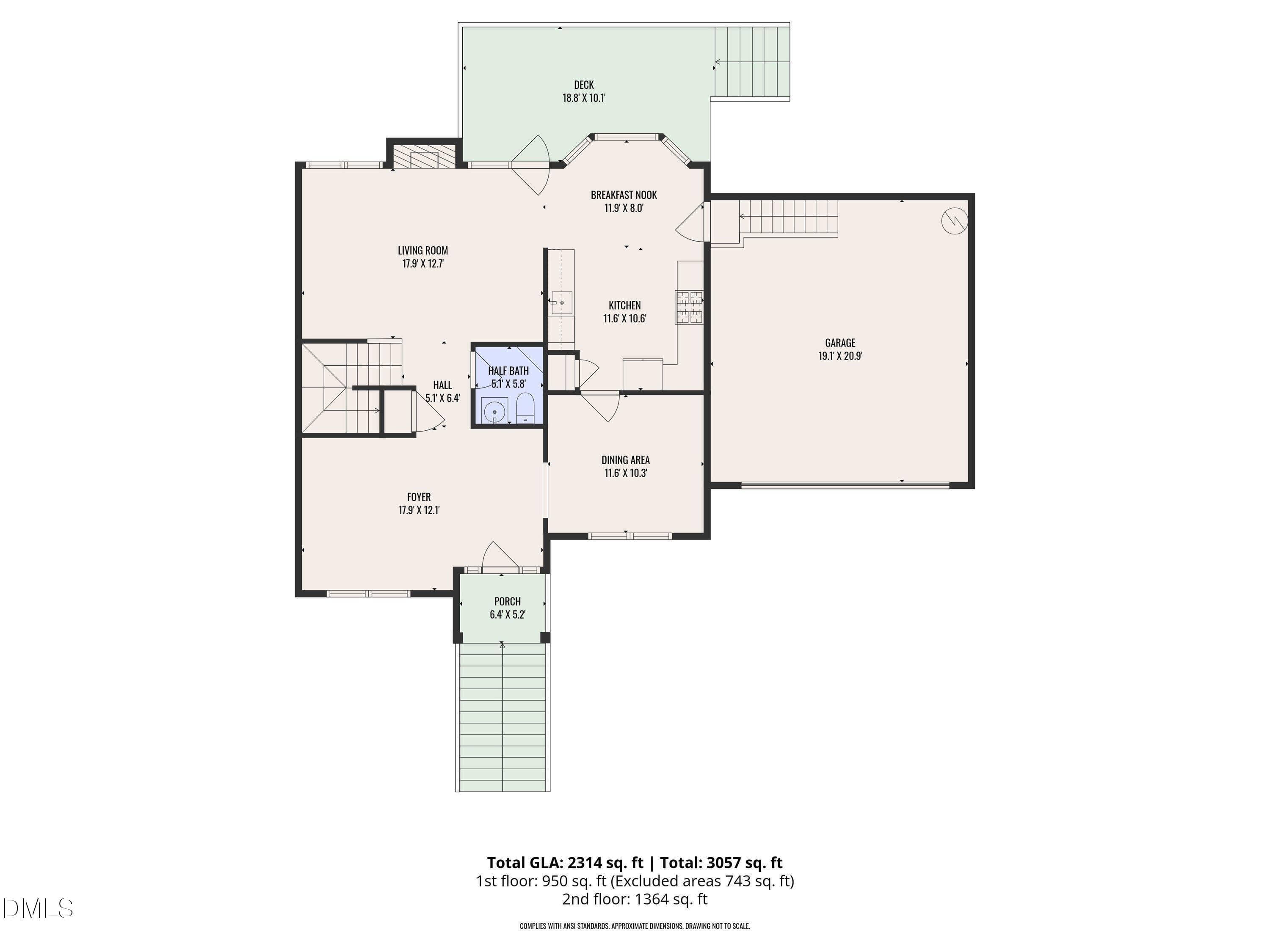 1st_floor_4728_royal_troon_drive_raleigh - 4728 Royal Troon Drive, Raleigh, NC 27604, Raleigh