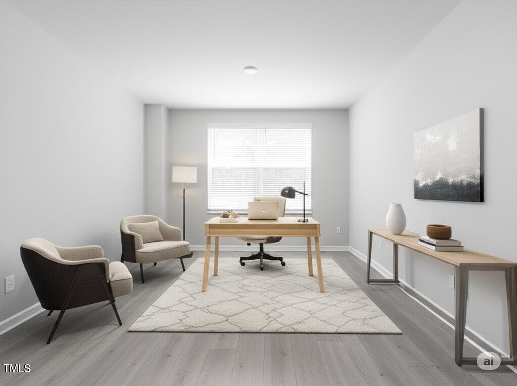 Virtually Staged Home Office - 1242 Underbrush Drive, Durham, NC 27703, Durham