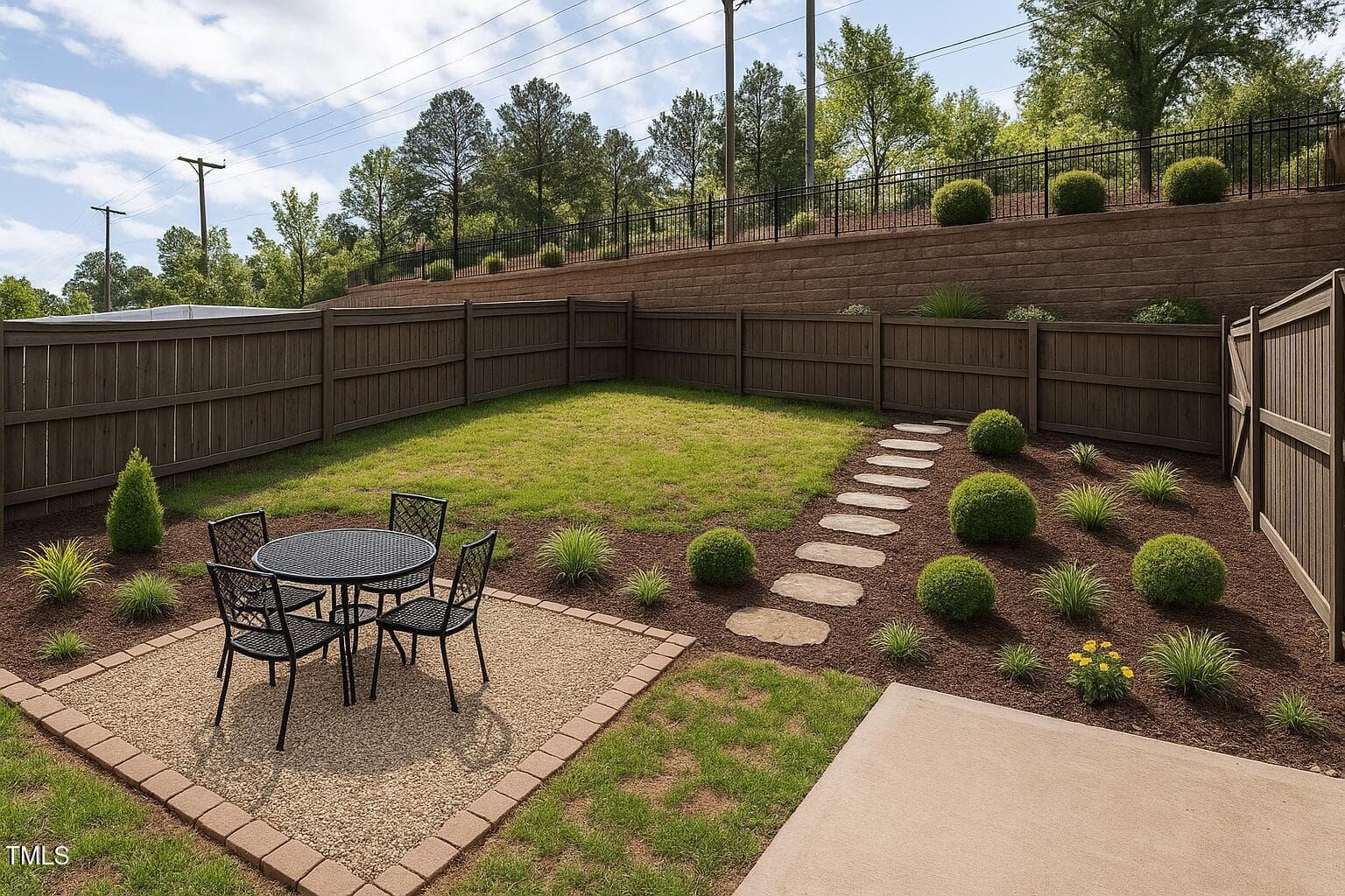 Backyard Virtually Staged - 1242 Underbrush Drive, Durham, NC 27703, Durham