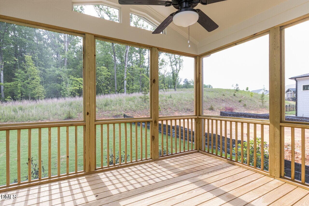 Picture of similar backyard. Wdded view. - 841 Lunar Light Drive, Wendell, NC 27591, Wendell