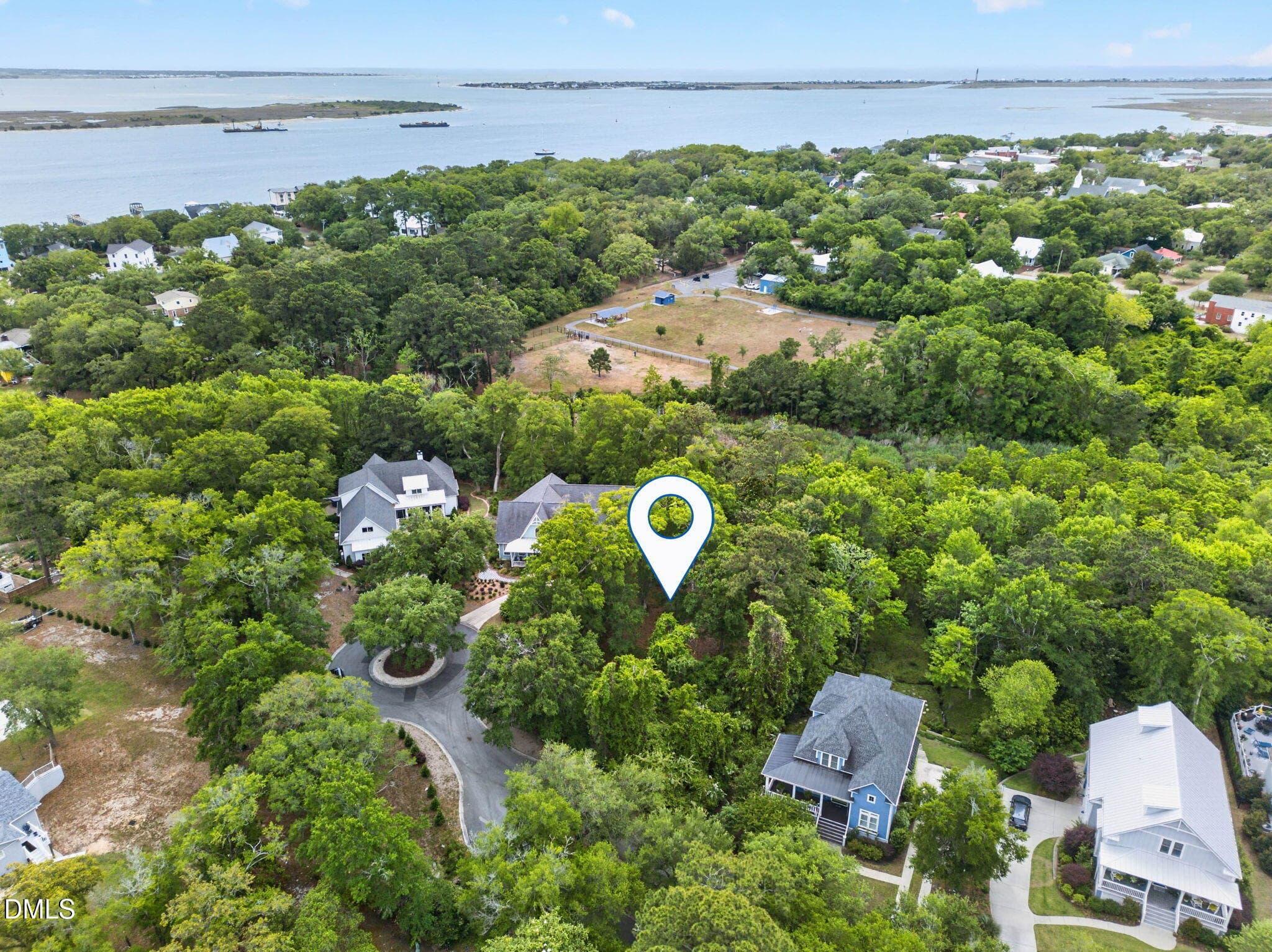 Aerial w Taylor Field Park - 207 Joshuas Way, Southport, NC 28461, Southport