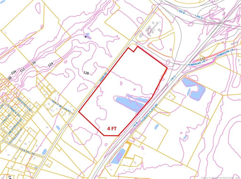 4 Ft Contours Map - Dunn Road, Eastover, NC 28312