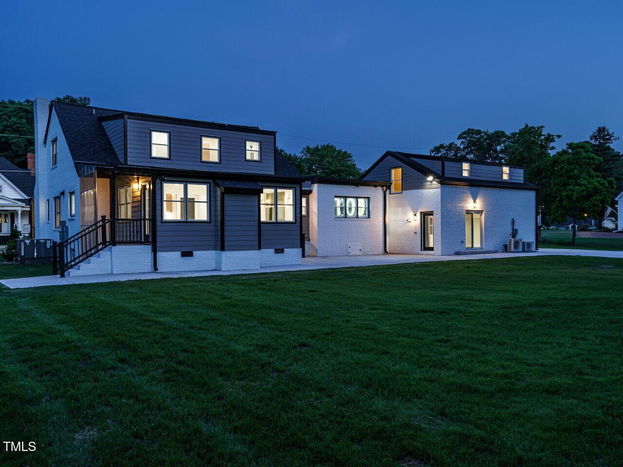 Rear view night - 316 Barbour Street, Clayton, NC 27520
