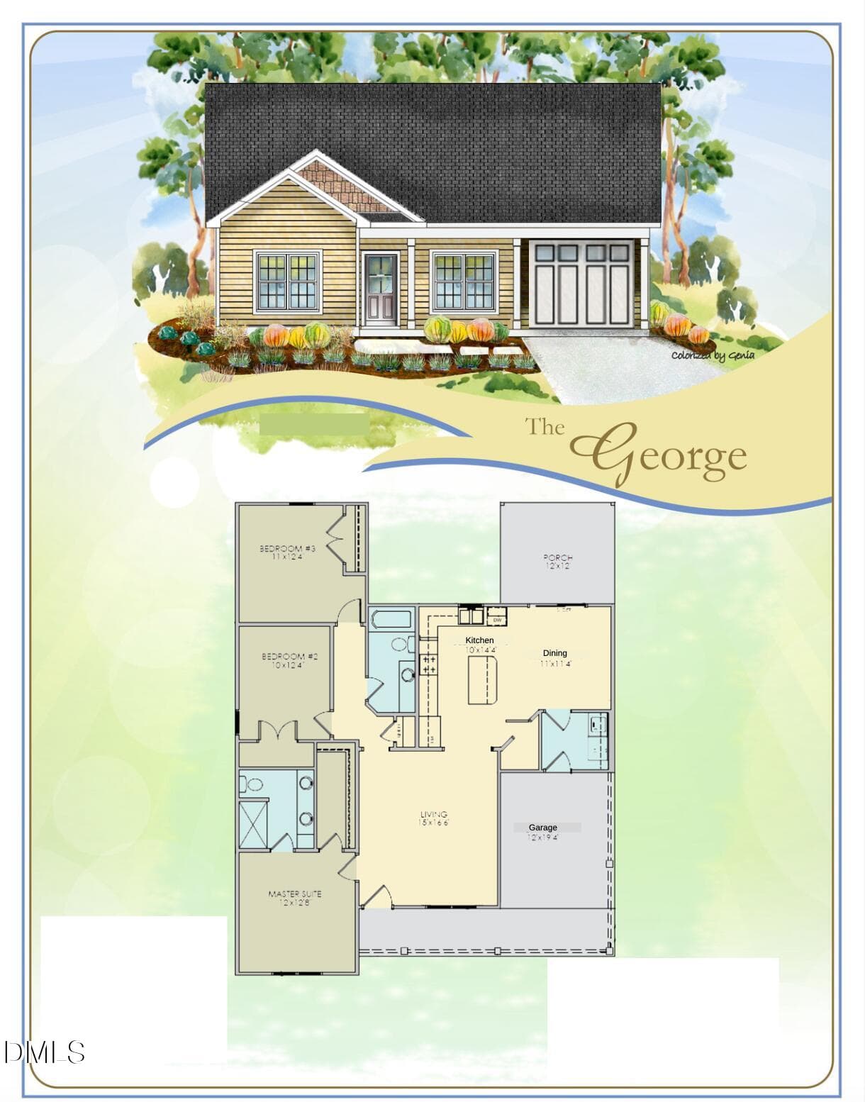 George 1 Car Floor Plan - 306 E Norwayne Alumni Way, Fremont, NC 27830