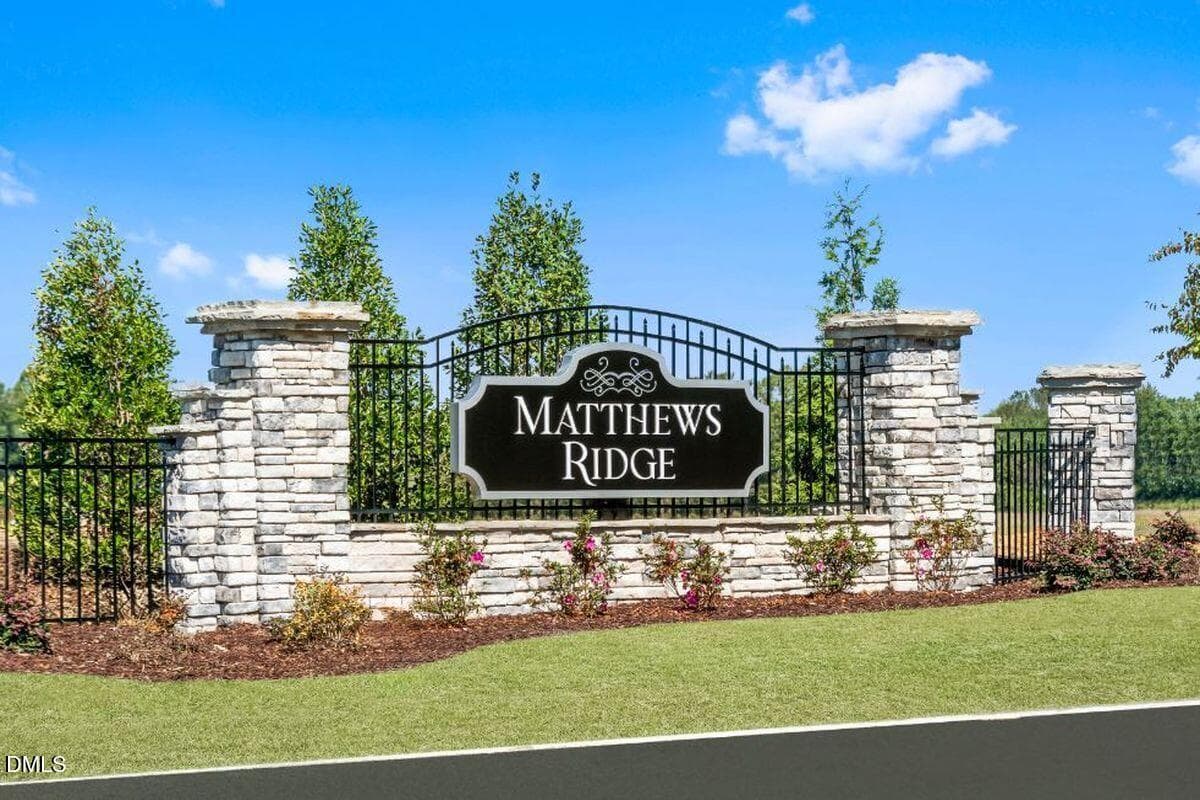 Matthews Ridge Entry Monument - 229 Frasier Fir Way, Lillington, NC 27546
