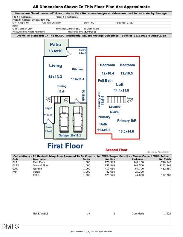 Floorplan - 99 Deardom Way, Chapel Hill, NC 27516, Chapel Hill
