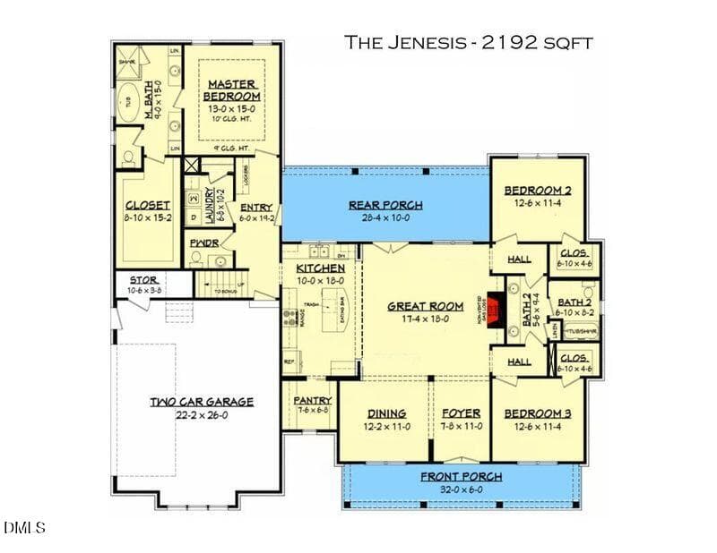 Jenesis w: powder room 2576 sf - Lot 5 Trey Point Drive, Spring Hope, NC 27882