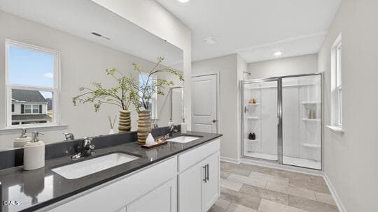 PRIMARY SUITE BATHROOM - 63 Cheyenne Drive, Clayton, NC 27520