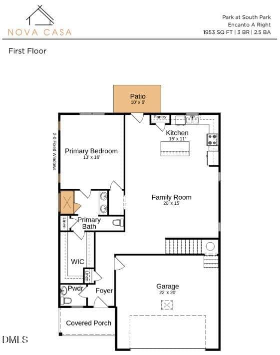1st Floor Floorplan - 143 Grinnell Loop, Sanford, NC 27332