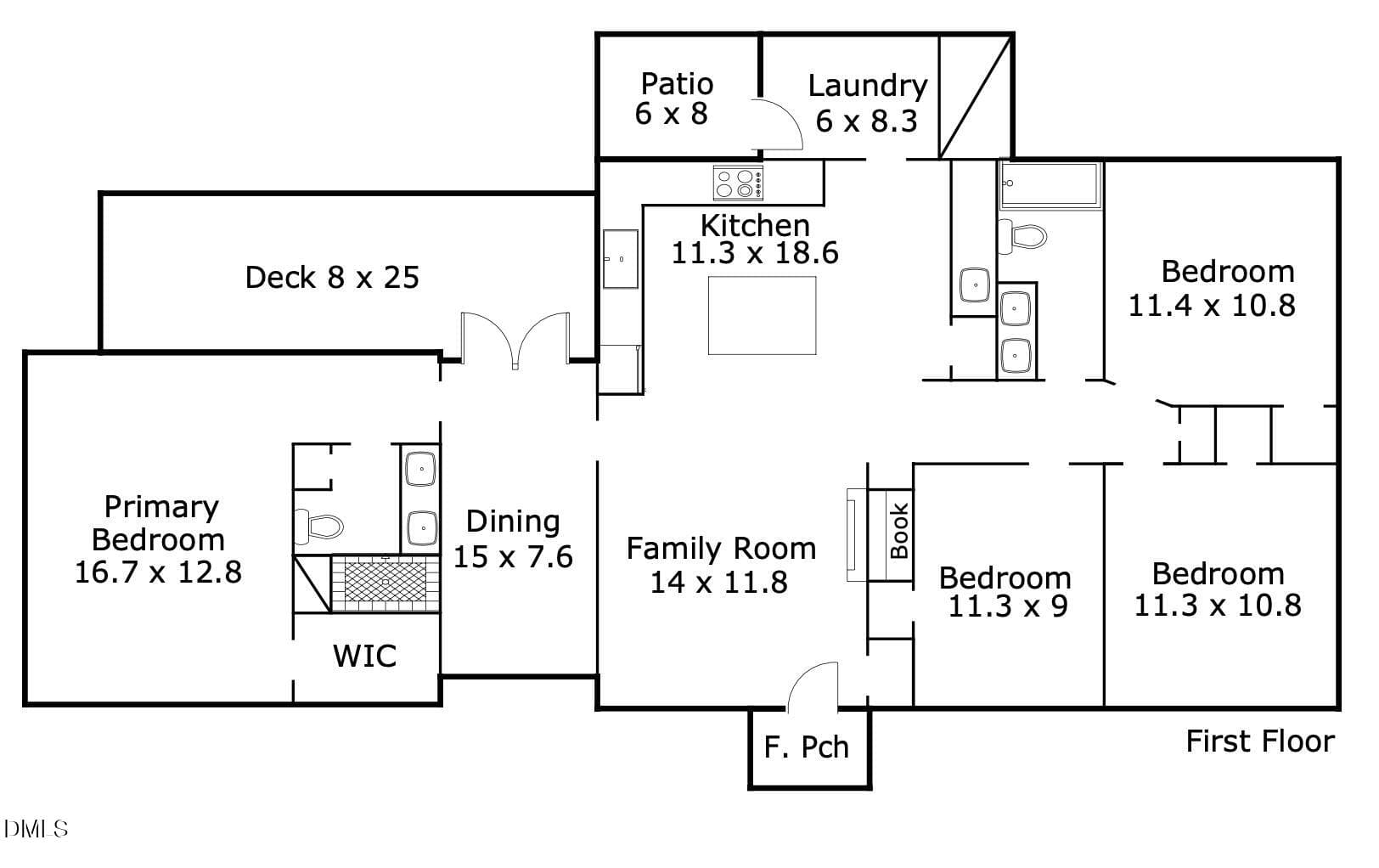 Floor Plan - 1806 Maryland Avenue, Durham, NC 27705, Durham