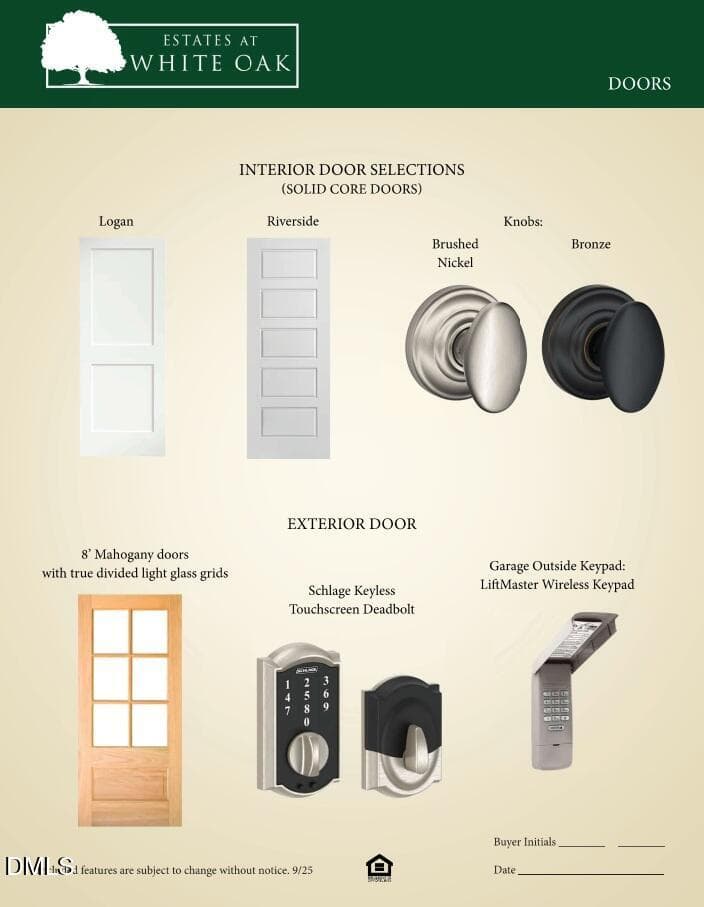 Options Doors - 2546 Vining Branch Way, Apex, NC 27523